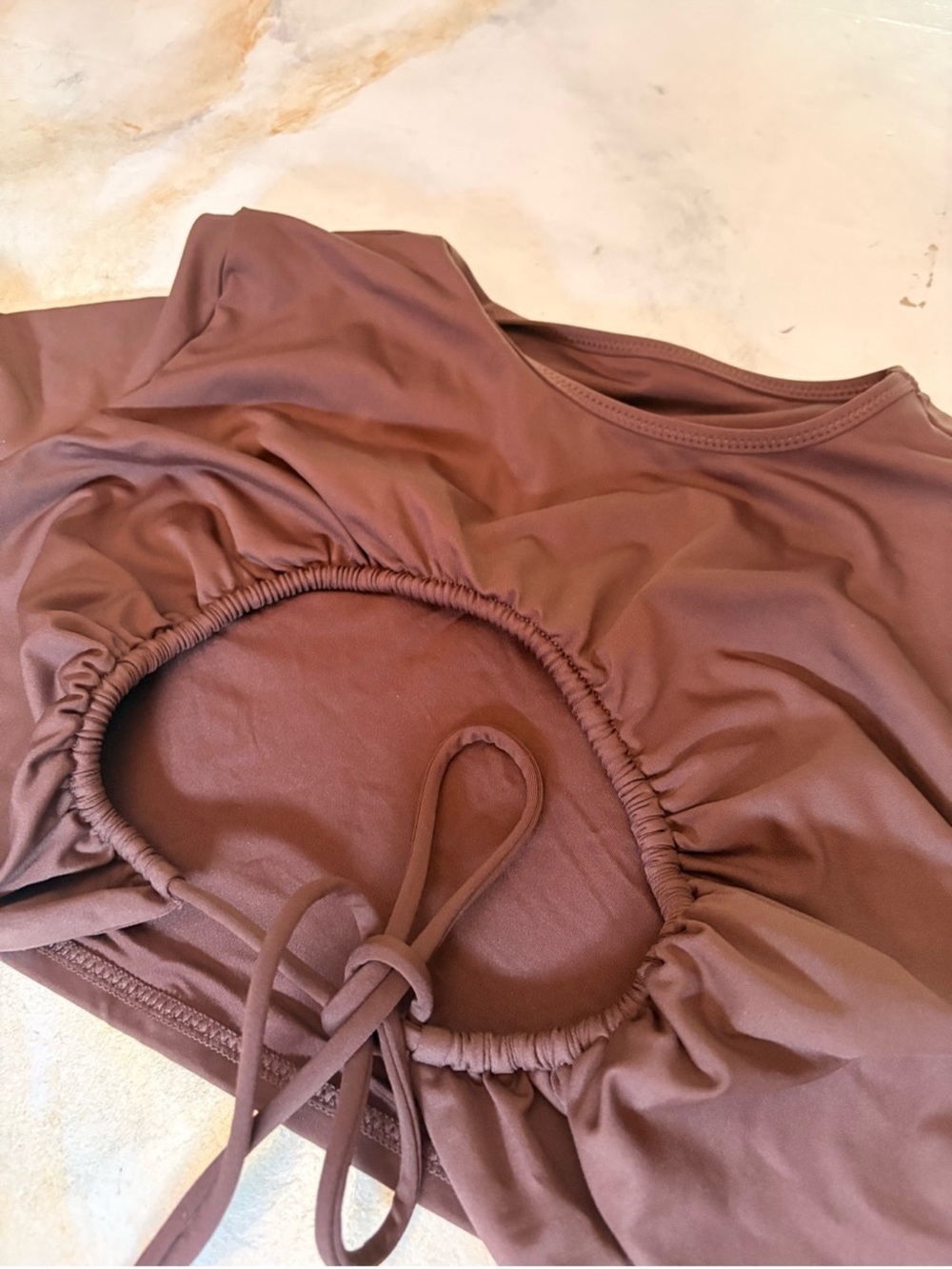 SKIMS Brown Three-Piece Bikini Set - Picture 4 of 9